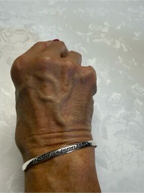 Kohl's Silver Engraved Cuff Bracelet - 'Sister is a Forever Friend'